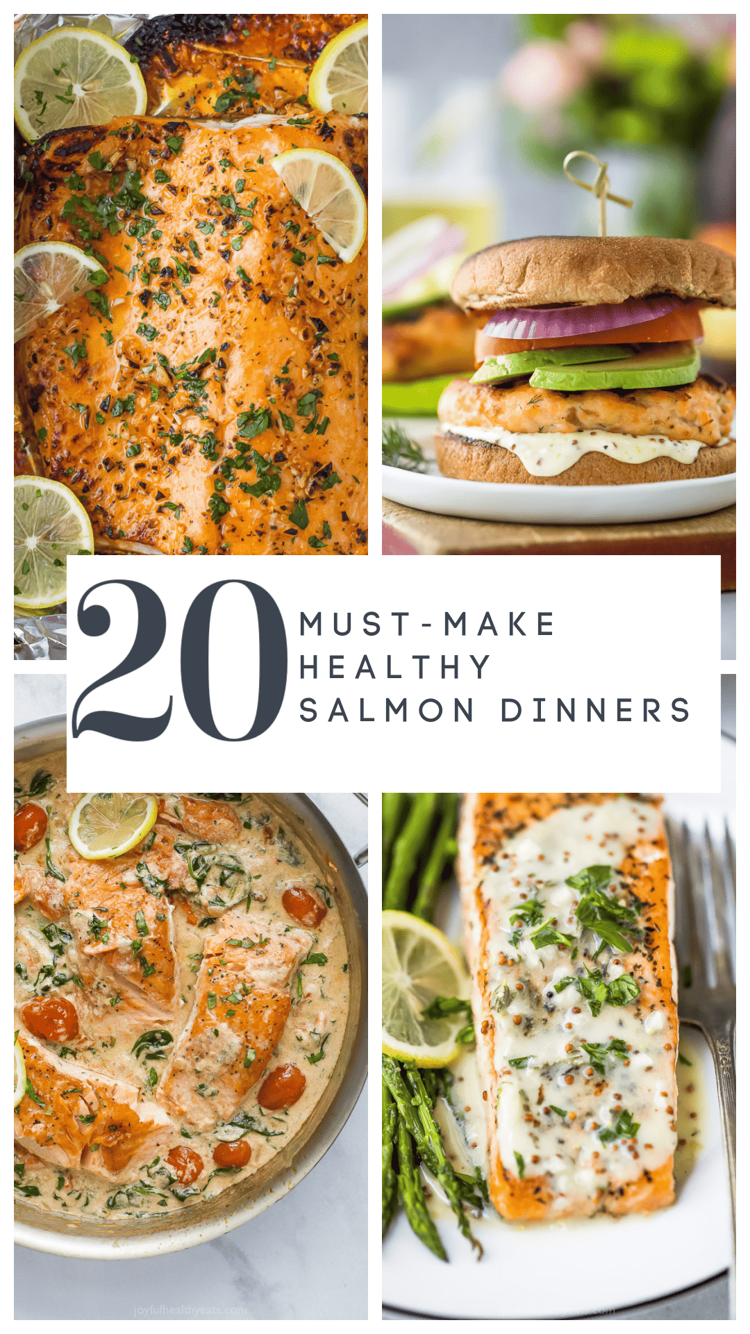 pinterest image for The Best 20 Healthy Salmon Recipes - Easy Dinner Ideas