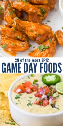 pinterest image for Top 29 Game Day Appetizers and Cocktails