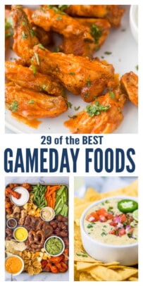 pinterest image for Top 29 Game Day Appetizers and Cocktails