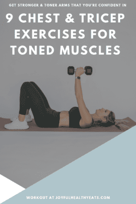 pinterest image for 9 Chest and Tricep Exercises for Toner Muscles