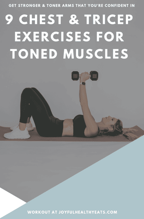 pinterest image for 9 Chest and Tricep Exercises for Toner Muscles