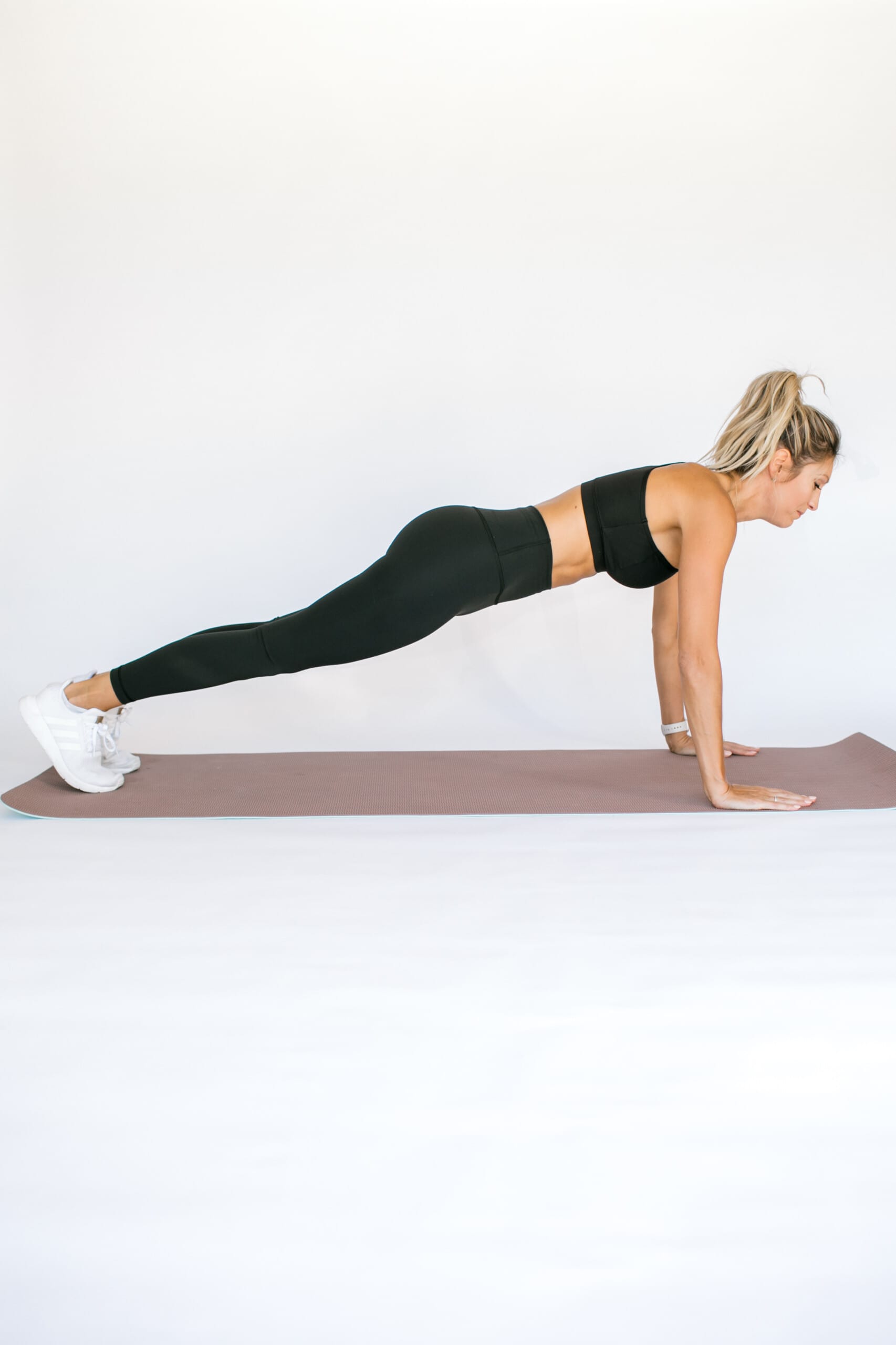 girl in plank position