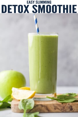 pinterest image for Slimming Detox Smoothie Recipe