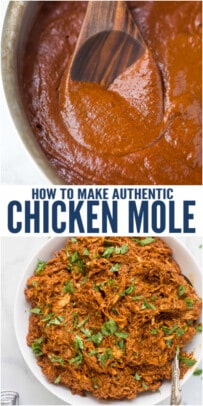 pinterest image for The Best Chicken Mole Recipe - Authentic Mexican Flavor