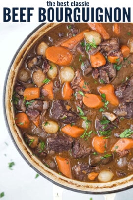 pinterest image for Beef Bourguignon