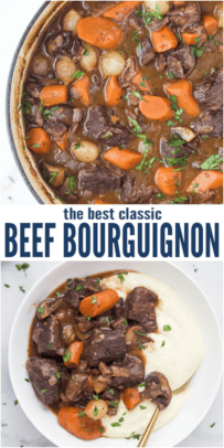 pinterest image for Beef Bourguignon