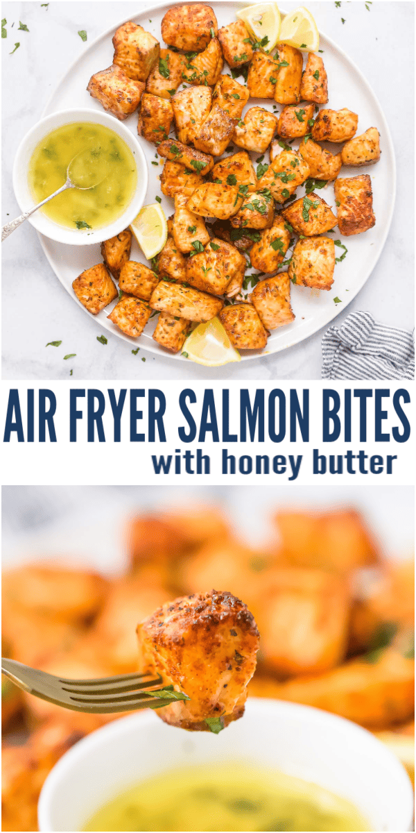 Air Fryer Salmon Bites with Honey Butter - storytellingco
