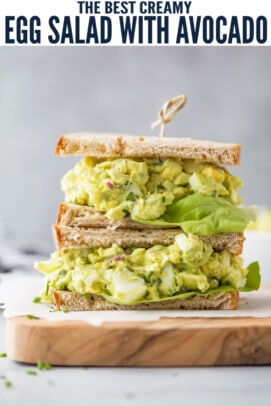 pinterest image for Easy Avocado Egg Salad