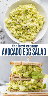 pinterest image for Easy Avocado Egg Salad