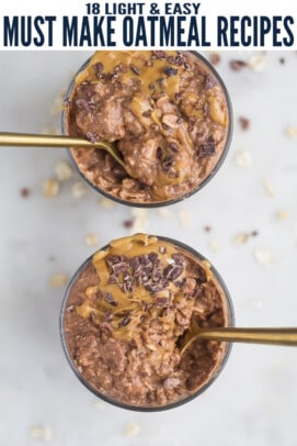 pinterest image for 18 Easy & Healthy Oatmeal Recipes