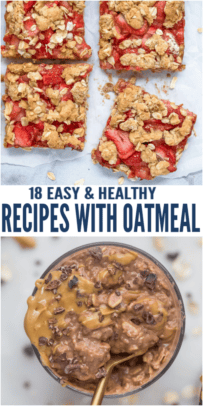 pinterest image for 18 Easy & Healthy Oatmeal Recipes