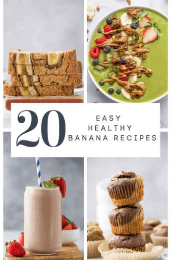 pinterest image for 20 Healthy Banana Recipes