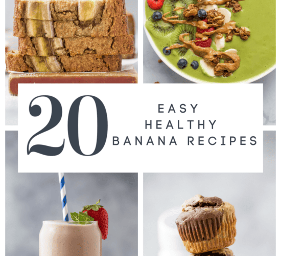 pinterest image for 20 Healthy Banana Recipes