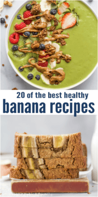 pinterest image for 20 Healthy Banana Recipes