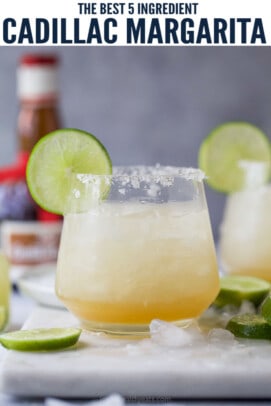 pinterest image for Cadillac Margarita - A 5-Minute Cocktail!