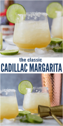 pinterest image Cadillac Margarita - A 5-Minute Cocktail!