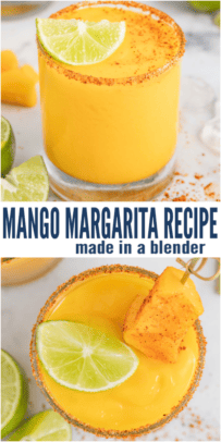 pinterest image for Frozen Mango Margarita