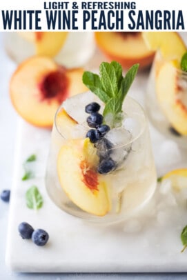 pinterest image for Refreshing Peach Sangria