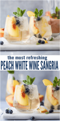 pinterest image for Refreshing Peach Sangria