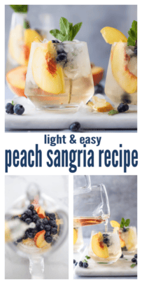 pinterest image for Refreshing Peach Sangria