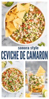 pinterest image for Sonora Style Ceviche de Camaron