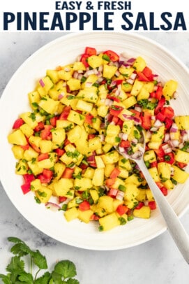 pinterest image for Pineapple Salsa