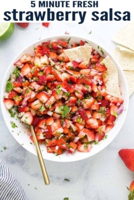 pinterest image for Strawberry Salsa