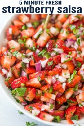 pinterest image for Strawberry Salsa