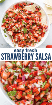 pinterest image for Strawberry Salsa
