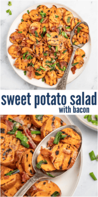 pinterest image for Grilled Sweet Potato Salad