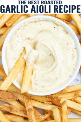 pinterest image for Roasted Garlic Aioli