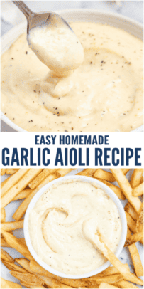 pinterest image for Roasted Garlic Aioli