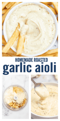 pinterest image for Roasted Garlic Aioli
