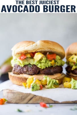 pinterest image for Avocado Burger