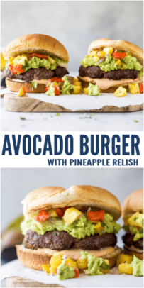 pinterest image for Avocado Burger