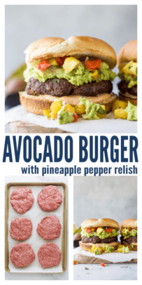 pinterest image for Avocado Burger