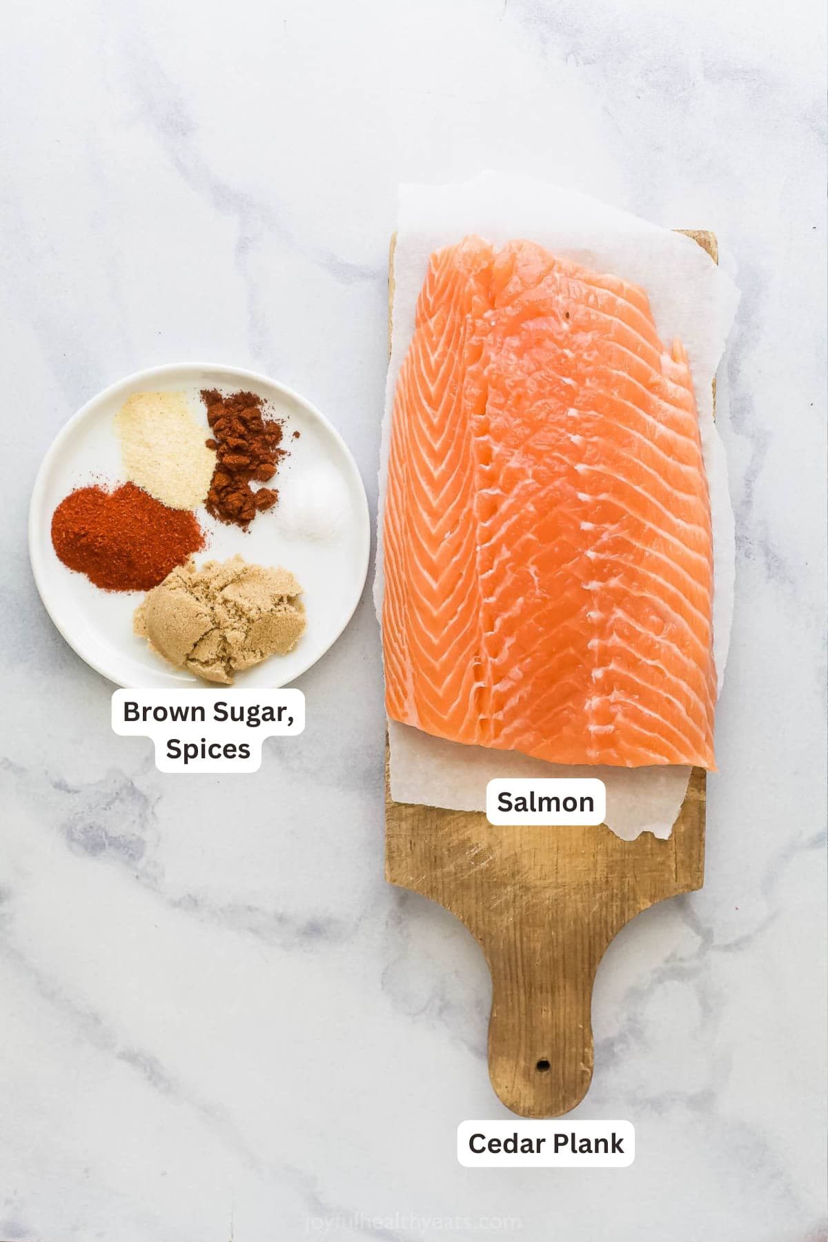 Ingredients for Cedar Plank Salmon.