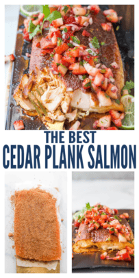 pinterest image for Cedar Plank Salmon