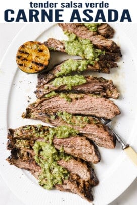 pinterest image for Carne Asada Recipe