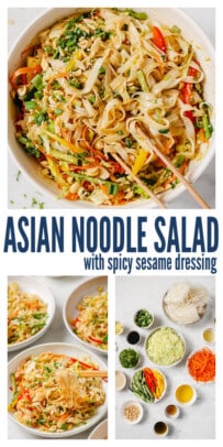 pinterest image for Asian Noodle Salad