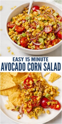 pinterest image for Avocado Corn Salad