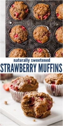 pinterest image for Easy Strawberry Muffin Recipe