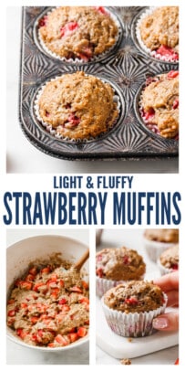 pinterest image for Easy Strawberry Muffin Recipe