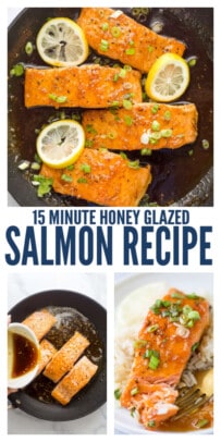 pinterest image for Honey Glazed Salmon