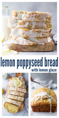 pinterest image for Lemon Poppy Seed Bread Recipe
