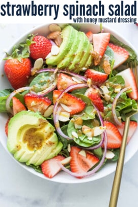 pinterest image for Strawberry Spinach Salad