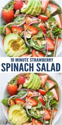pinterest image for Strawberry Spinach Salad