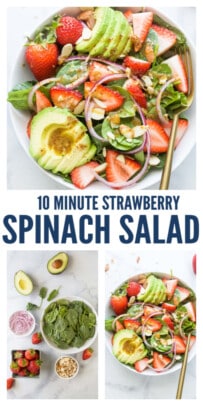 pinterest image for Strawberry Spinach Salad