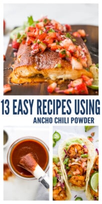 pinterest image for 13 Easy Recipes using Ancho Chili Powder