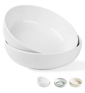 3.2 Quart Porcelain Serving Bowl Set Salad Bowl Set 2 Pack, Large Ceramic Bowl Set White